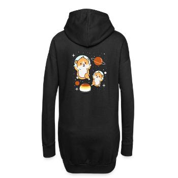 Hamster Astronaut Gay Bear Pride - Hoodie-Kleid - Schwarz - Hinten