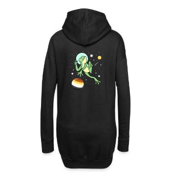 Frosch Astronaut Gay Bear Pride - Hoodie-Kleid - Schwarz - Hinten