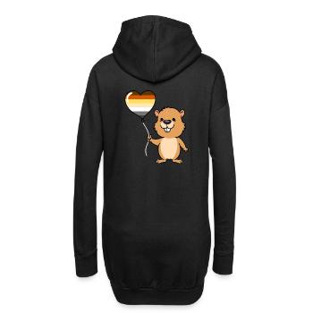 Biber Herzballon Gay Bear - Hoodie-Kleid - Schwarz - Hinten