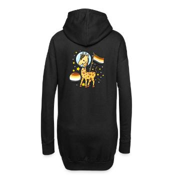 Giraffe Astronaut Gay Bear Pride - Hoodie-Kleid - Schwarz - Hinten