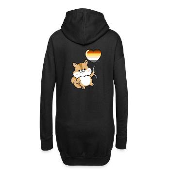 Eichhörnchen Herzballon Gay Bear - Hoodie-Kleid - Schwarz - Hinten
