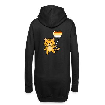 Tiger Herzballon Gay Bear - Hoodie-Kleid - Schwarz - Hinten