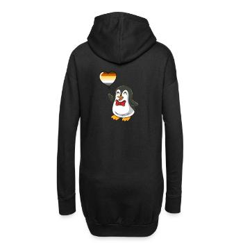 Pinguin Herzballon Gay Bear Pride - Hoodie-Kleid - Schwarz - Hinten