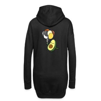 Avocado Ballon Gay Bear Pride - Hoodie-Kleid - Schwarz - Hinten