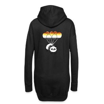 Panda Ballon Gay Bear Pride - Hoodie-Kleid - Schwarz - Hinten