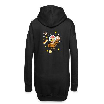 Chicken in Space Gay Bear Pride - Hoodie Dress - black - Back