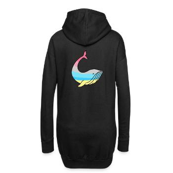 Fierté De Whale Genderflux - Sweat-shirt à capuche long Femme - noir - Dos