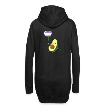 Ballon d’avocat Genderqueer Pride - Sweat-shirt à capuche long Femme - noir - Dos