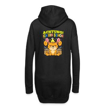 Achtung Ich Bin Schon 7 Geburtstag Tiger - Hoodie-Kleid - Schwarz - Hinten