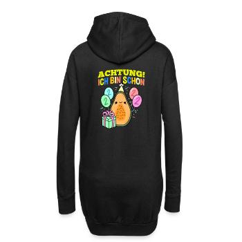 Achtung Ich Bin Schon 2 Geburtstag Papaya - Hoodie-Kleid - Schwarz - Hinten