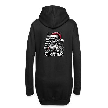 Spooky Santa Claus Skull with Parcel - Hoodie Dress - black - Back