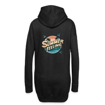 Sensation estivale - Sweat-shirt à capuche long Femme - noir - Dos