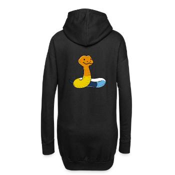 Serpent Aroace fierté - Sweat-shirt à capuche long Femme - noir - Dos