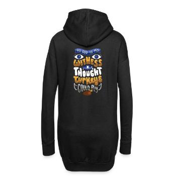 Thanks Giving T-Shirt Truthahn Ernte Feier essen - Hoodie-Kleid - Schwarz - Hinten