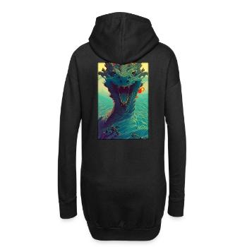 Dragon Water Monster Lac de mer - Sweat-shirt à capuche long Femme - noir - Dos