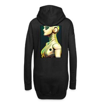 Robot Woman Future Cyborg Machine Technology - Sweat-shirt à capuche long Femme - noir - Dos