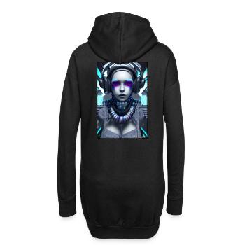 Cyber Goth Woman Future Technology Science - Hoodie Dress - black - Back
