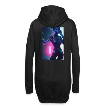 Robot Future Science Sci-Fi Machine - Hoodie Dress - black - Back