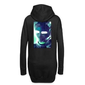 Robot Future Science Sci-Fi Machine - Hoodie Dress - black - Back