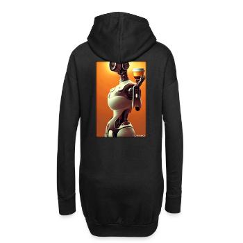 Robot Coffee Future Science Machine - Sweat-shirt à capuche long Femme - noir - Dos