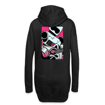Robot Guitare Guitariste Future Musicien - Sweat-shirt à capuche long Femme - noir - Dos
