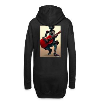 Robot Guitare Guitariste Future Musicien - Sweat-shirt à capuche long Femme - noir - Dos