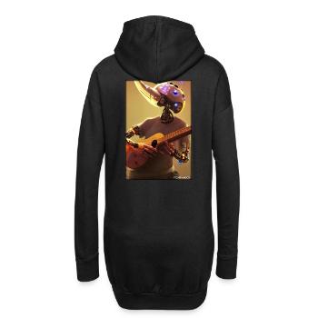 Robot Guitare Guitariste Future Musicien - Sweat-shirt à capuche long Femme - noir - Dos