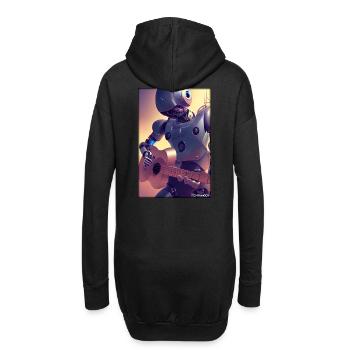 Robot Guitar Guitarist Future Music Musician - Hoodie Dress - black - Back