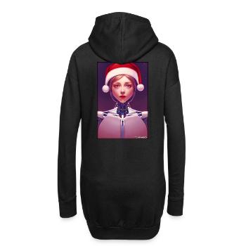 Robots Noël Future Technology Science - Sweat-shirt à capuche long Femme - noir - Dos