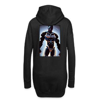 Cyborg Man Future Sci-Fi Machine Technology - Sweat-shirt à capuche long Femme - noir - Dos