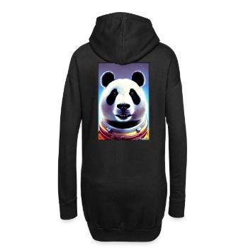 Pandabär Panda Astronaut Zukunft Sci-Fi Technik - Hoodie-Kleid - Schwarz - Hinten
