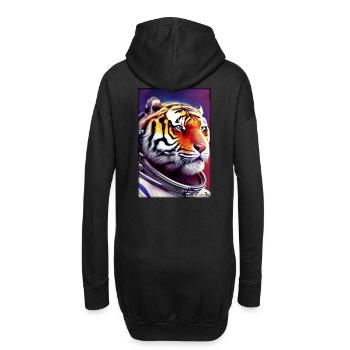Tiger Big Cat Astronaut Future Sci-Fi Technology - Sweat-shirt à capuche long Femme - noir - Dos