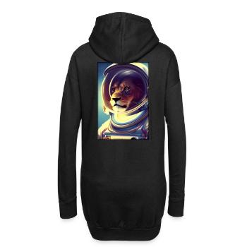 Leo Big Cat Astronaut Future Sci-Fi Technology - Sweat-shirt à capuche long Femme - noir - Dos
