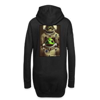 Frog Amphibian Astronaut Future Sci-Fi Technology - Sweat-shirt à capuche long Femme - noir - Dos