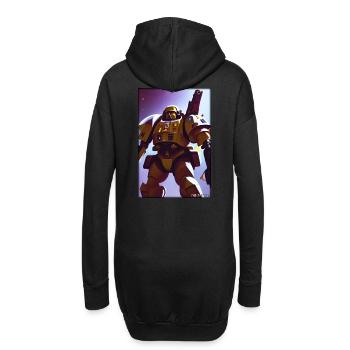 Kampfbot Robot Super Soldat Machine Guerrier - Sweat-shirt à capuche long Femme - noir - Dos