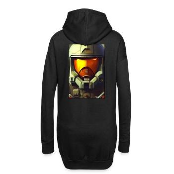 Kampfbot Robot Super Soldat Machine Guerrier - Sweat-shirt à capuche long Femme - noir - Dos