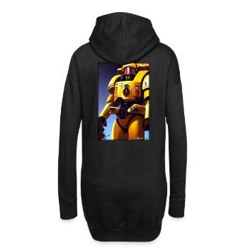 Kampfbot Robot Super Soldat Machine Guerrier - Sweat-shirt à capuche long Femme - noir - Dos