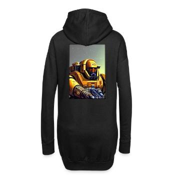 Kampfbot Robot Super Soldat Machine Guerrier - Sweat-shirt à capuche long Femme - noir - Dos