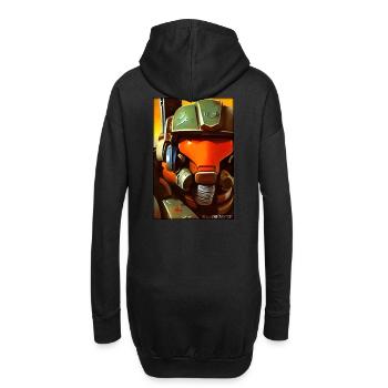 Kampfbot Robot Super Soldat Machine Guerrier - Sweat-shirt à capuche long Femme - noir - Dos