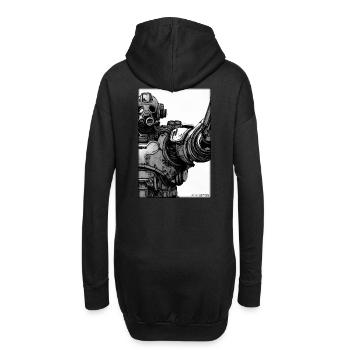 Kampfbot Robot Super Soldat Machine Guerrier - Sweat-shirt à capuche long Femme - noir - Dos