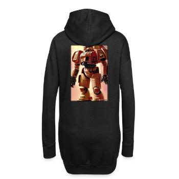 Kampfbot Roboter Supersoldat Maschine Krieger - Hoodie-Kleid - Schwarz - Hinten