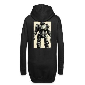 Kampfbot Robot Super Soldat Machine Guerrier - Sweat-shirt à capuche long Femme - noir - Dos