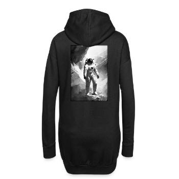 Astronaut Zukunft Sci-Fi Technik - Hoodie-Kleid - Schwarz - Hinten