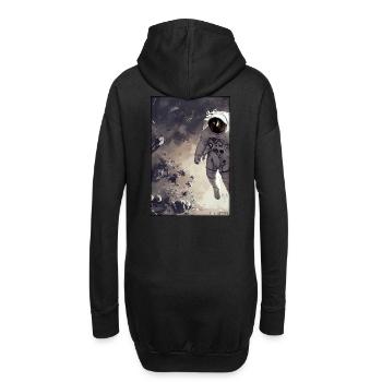 Astronaut Zukunft Sci-Fi Technik - Hoodie-Kleid - Schwarz - Hinten