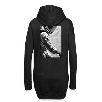 Astronaut Zukunft Sci-Fi Technik - Hoodie-Kleid - Schwarz - Hinten