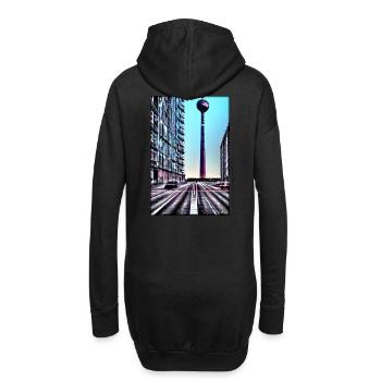 Berlin Berliner Fernsehturm Stadt Wahrzeichen - Hoodie-Kleid - Schwarz - Hinten