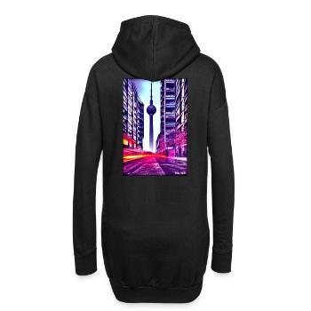 Berlin Berliner Fernsehturm Stadt Wahrzeichen - Hoodie-Kleid - Schwarz - Hinten
