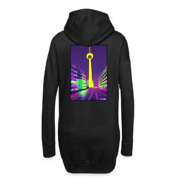 Berlin Berliner Fernsehturm Stadt Wahrzeichen - Hoodie-Kleid - Schwarz - Hinten
