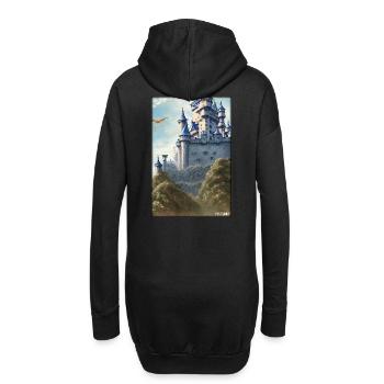 Château Château Forteresse Architecture Paysage - Sweat-shirt à capuche long Femme - noir - Dos