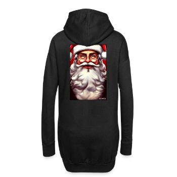 Weinachten Weihnachtsmann weihnachtlich Winter - Hoodie-Kleid - Schwarz - Hinten